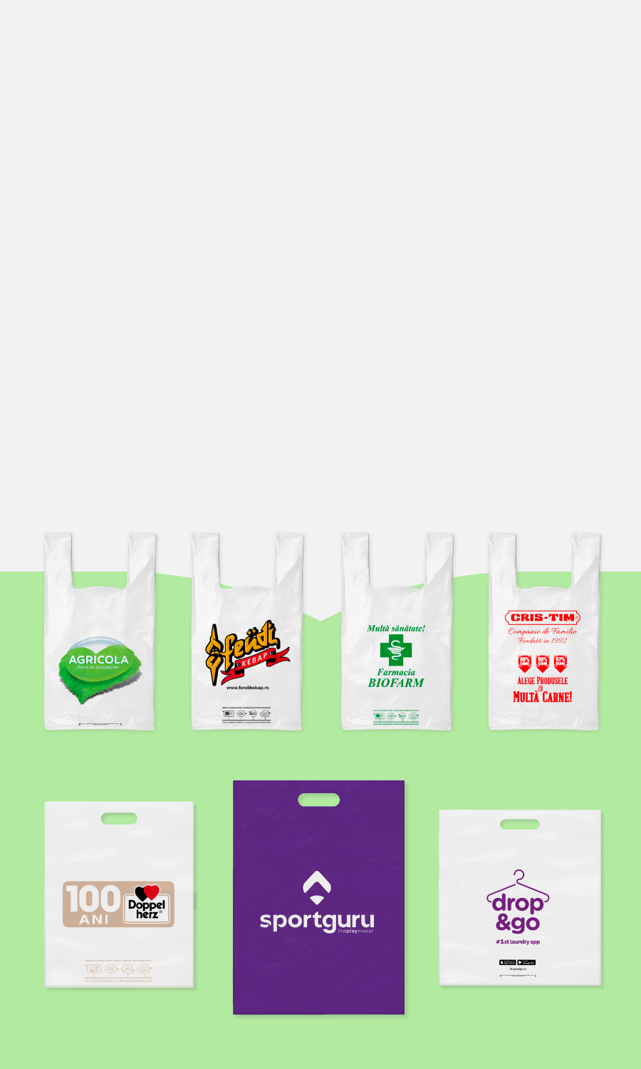 Portofoliu pagina pungi plastic